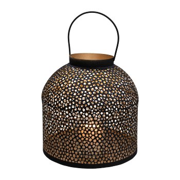 Metal Lantern with Handle Blackness, 25x25cm, Black