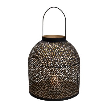 Metal Lantern with Handle Blackness, 13x13x30cm, Black