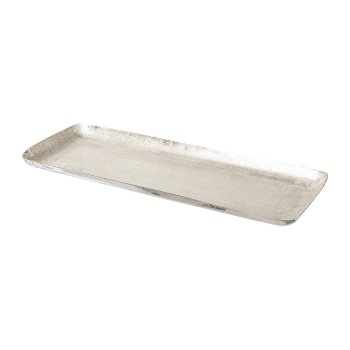 Metal bowl Rectangular Stale, 32x12x2cm, silver