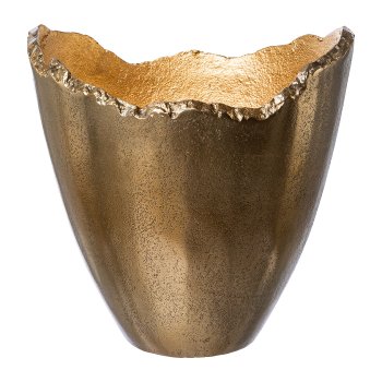 Aluminium Vase EMMA, 23x19x23cm, gold