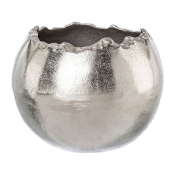 Aluminium planter EMMA, 13x17x14cm, silver