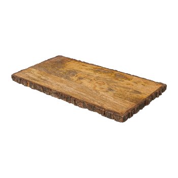 Holz Deko Platte rechteckig URUGAYA, 31x16x2cm, natur