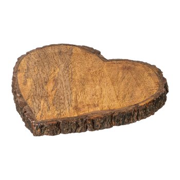 Holz Herz Platte URUGAYA, 16,5x16,5x1,5cm, natur