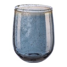 Glas Vase BENEDIKT, 9x9x13cm, blau