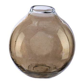 Glas Vase JORIS, 8x8x8cm, braun -81