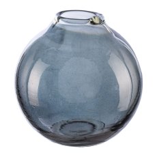Glas Vase JORIS, 8x8x8cm, grau