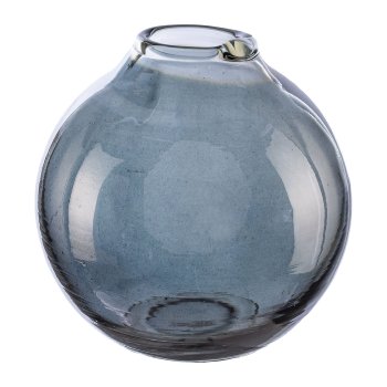 Glas Vase JORIS, 11x11x11cm, grau