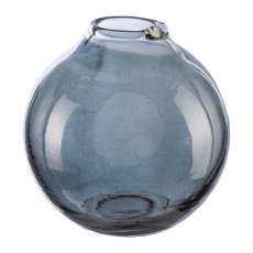 Glas Vase JORIS, 11x11x11cm, grau