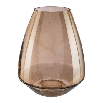Glas Vase VINCENT, 20x20x26cm, braun