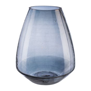 Glass vase VINCENT, 20x20x26cm, blue