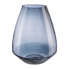 Glas Vase VINCENT, 20x20x26cm, blau