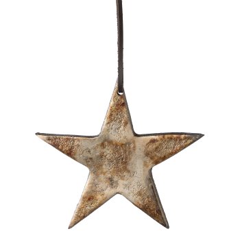 Aluminium Guss Hänger Stern, 8cm, champagner