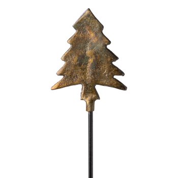 Cast aluminum stake tree, 12cm/40cmStick, old gold