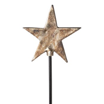Cast aluminum plug star, 12cm/40cmStick, champagne