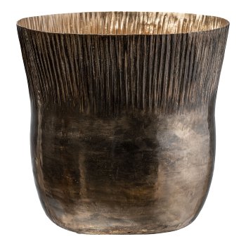 Metall Gefäß URBAN, 3erSet, 32x32x31/37x37x36/42x42x41cm, bronze, 3/Set