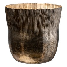Metall Gefäß URBAN, 3erSet, 32x32x31/37x37x36/42x42x41cm, bronze, 3/Set