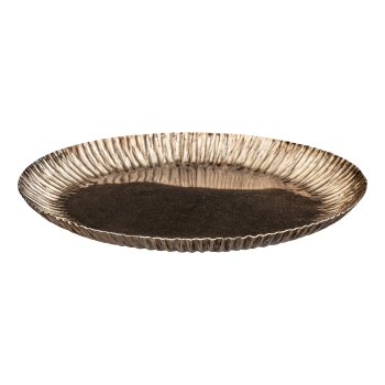 Metal plate URBAN, 29x29x3cm, bronze