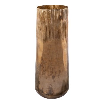 Metal vase URBAN, 83x23x30cm, bronze