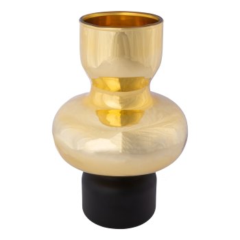 Glass vessel BOSSA, 9x23x15cm, black gold