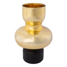 Glass vessel BOSSA, 9x23x15cm, black gold