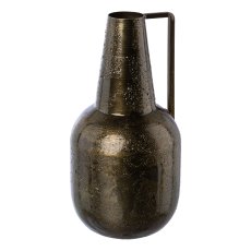 Metall Vase m. Henkel JUSSI, 19x9x9cm, schwarz