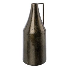 Metal vase w. Handle JUSSI, 29x10x10cm, black