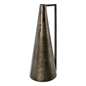 Metal vase w. Handle JUSSI, 27x8x8cm, black