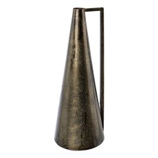 Metal vase w. Handle JUSSI, 27x8x8cm, black
