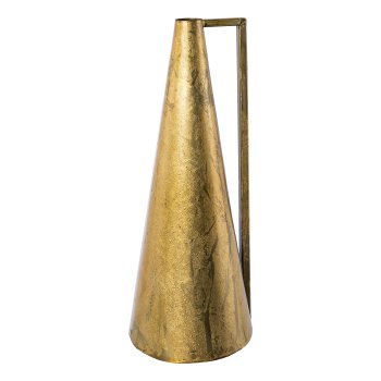 Metal vase w. Handle JUSSI, 40x12x12cm, old gold