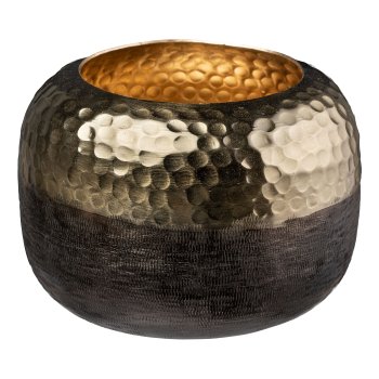 Metall Schale 2-TONE, 20x20x13cm, antrazit