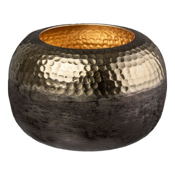 Metall Schale 2-TONE, 25x25x16cm, antrazit