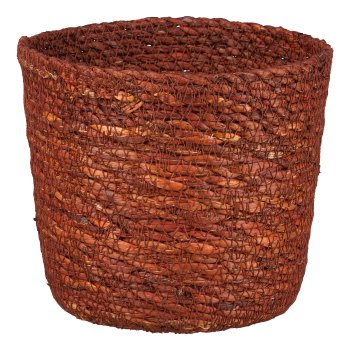 Jute Übertopf konisch, 14x13cm, rot