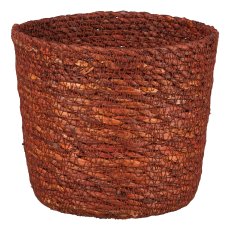 Jute Übertopf konisch, 14x13cm, rot