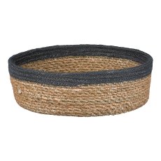 Jute-Baumwoll Schale 2erSet, 20x20x7/24x24x9cm, Grau
