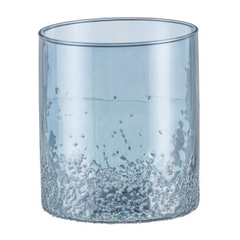 Glass tealight, straight 13x15cm, grey