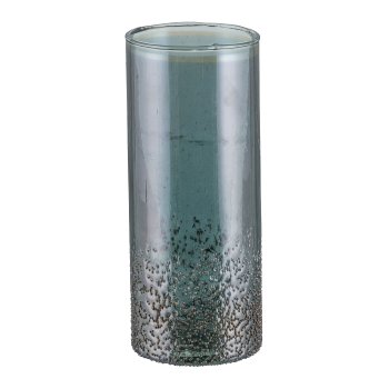 Glass vase, cylinder 7x12cm, grey