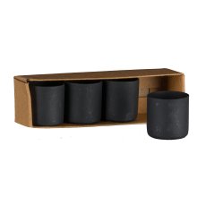 Metal candle holder cups, w.magnet 2,2x2,2cm, black