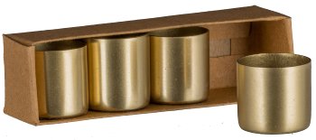 Metall Kerzenhalter Cups, m.Magnet 2,2x2,2cm, Gold