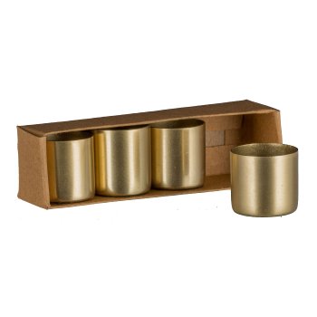 Metall Kerzenhalter Cups, m.Magnet 2,2x2,2cm, Gold