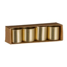 Metal candle holder cups, w.magnet 2,2x2,2cm, gold