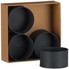 Metal candle holder Cups, w.magnet 2,2x4cm, black