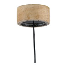 Wood/metal candle holder, sticks 5x10cm, nature