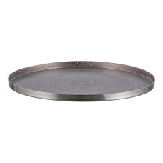 Aluminium Teller SHELBY, rund, 35x35x2cm, silber