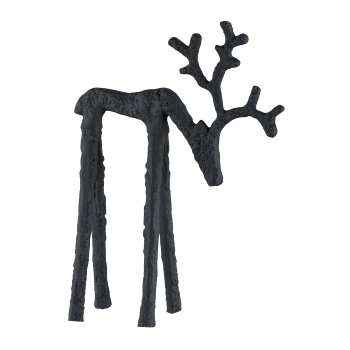 Aluminium stag 19x9x27cm, black
