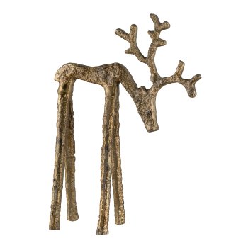Aluminium Hirsch 19x9x27cm, Gold