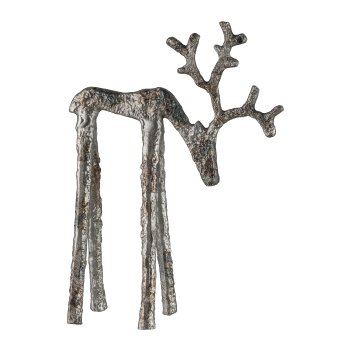 Aluminium Hirsch 19x9x27cm, Silber