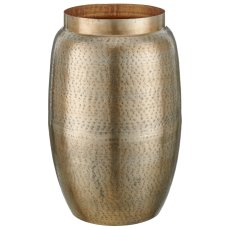 Aluminium Vase/Gefäß 2STYLE gehämmert, 2er Set, 28x28x45/40x40x60cm, gold,