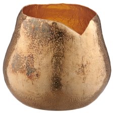 Metallübertopf gehämmert, organic, 22x26x30cm, champagner
