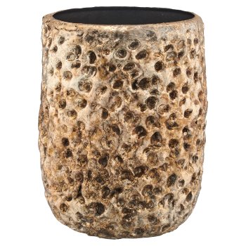 Aluminium planter CORALLE, 19x19x27cm, champagne