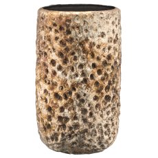 Aluminium planter CORALLE, 19x19x35cm, champagne